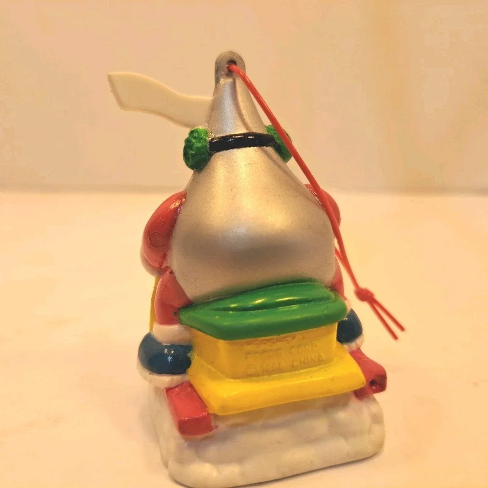 Vintage Hershey's Chocolate Kiss Christmas Ornament 1996 Vinyl Rubber Holiday